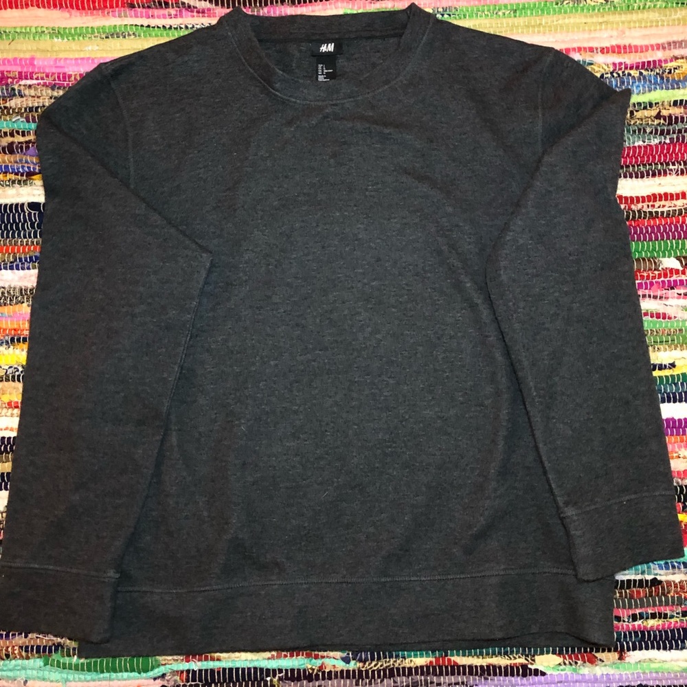 Gray crew neck